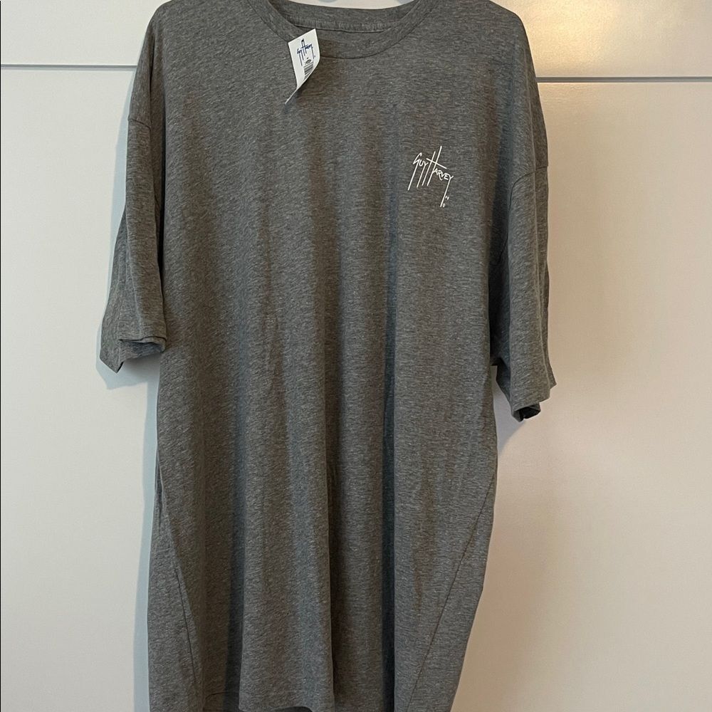 Signed Guy Harvey Charcoal Short Sleeve Tee NWT MENS